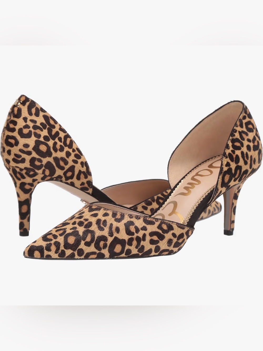 Sam Edelman Leopard Print D'Orsay Pointed Pumps - Brown/Tan/Black NWOB